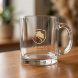 Glass Mug — Leaders of Healthcare Logo 10oz Clear Coffee Cup